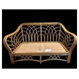 Venture Furniture Co Wicker Loveseat - Floral Cushions