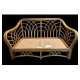 Venture Furniture Co Wicker Loveseat - Floral Cushions