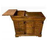 Vintage Ethan Allen Antiqued Pine Old Tavern Dry Sink Buffet