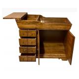 Vintage Ethan Allen Antiqued Pine Old Tavern Dry Sink Buffet