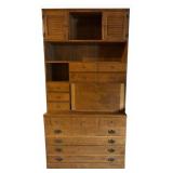 Vintage Ethan Allen Hutch by Baumritter