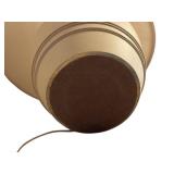 Cream Ceramic Table Lamp With Pleated Shade & Gold Accents