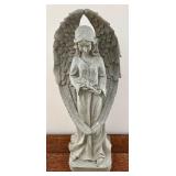 Greystone Angel Statue with Flowers - 33.5 in tall Vintage Garden Ornament
