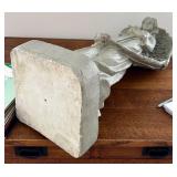 Greystone Angel Statue with Flowers - 33.5 in tall Vintage Garden Ornament