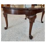 Vintage Ethan Allen Oval Glass Coffee Table