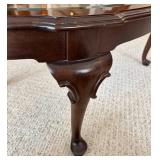 Vintage Ethan Allen Oval Glass Coffee Table