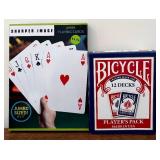 Bicycle 12-Deck Playing Cards & Hoyle Rules 14th Edition & Wizard Deluxe Edition & Grande Cards Lot