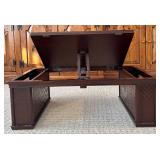 Bombay Company Mahogany Breakfast Table with Lift-Top Tray