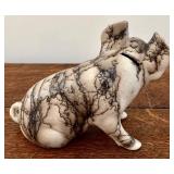 V. Vail Navajo Horsehair Pottery Pig Figurine