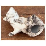 V. Vail Navajo Horsehair Pottery Pig Figurine