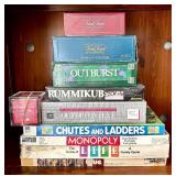 Board Game Lot - LIFE, Outburst, Rummikub, Monopoly, Chutes and Ladders, Skip-Bo, Bunco