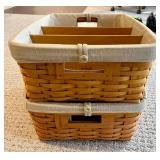 Longaberger Handwoven Baskets - Pair