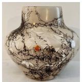 Skeeter Vail Native American Horsehair Pottery Vessel - 5 1/2 inches tall