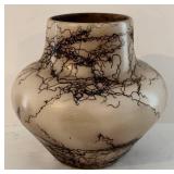 Skeeter Vail Native American Horsehair Pottery Vessel - 5 1/2 inches tall