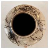 Skeeter Vail Native American Horsehair Pottery Vessel - 5 1/2 inches tall