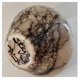 Skeeter Vail Native American Horsehair Pottery Vessel - 5 1/2 inches tall