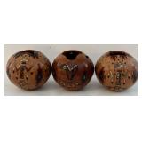 Set of Three Navajo Seed Jars - Pine-Pitched Pottery