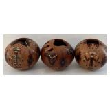 Set of Three Navajo Seed Jars - Pine-Pitched Pottery