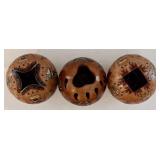 Set of Three Navajo Seed Jars - Pine-Pitched Pottery