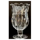 Block Crystal Hurricane Vase - 24% Lead Crystal
