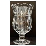 Block Crystal Hurricane Vase - 24% Lead Crystal