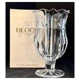 Block Crystal Hurricane Vase - 24% Lead Crystal