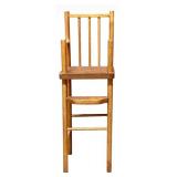 Vintage Wooden Rocker & High Chair Set With Painted Back Panel