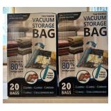 Cozy Essential Vacuum Storage Bags - 2 Boxes (40 Bags Total) Sealing & Leakproof Design