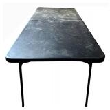 Folding Black Table - 28 in H x 48 in L x 24 in W