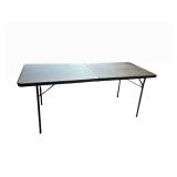 Folding Black Table - 28 in H x 48 in L x 24 in W