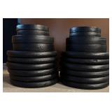 Marcy Workout Bench with Weights - 41 in L x 14 in W x 17.5 in H