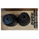 Marcy Workout Bench with Weights - 41 in L x 14 in W x 17.5 in H