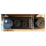 Marcy Workout Bench with Weights - 41 in L x 14 in W x 17.5 in H