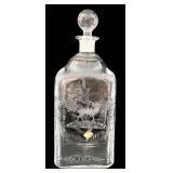 Crystal Glass Christmas Tray Set with Bells & Candle Holders - 7-Piece (Largest 9-Inch Holder)