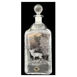 Crystal Glass Christmas Tray Set with Bells & Candle Holders - 7-Piece (Largest 9-Inch Holder)