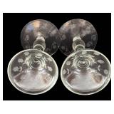 Crystal Glass Christmas Tray Set with Bells & Candle Holders - 7-Piece (Largest 9-Inch Holder)