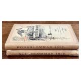 13-volume Vintage Swedish/English Book Lot: Korsblomman 1887-88, Strid och Frid, Henry IV Part I, Webster