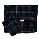 Ethan Allen Plaid Comforter Set - Includes 2 Shams & Bed Skirt