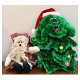 Sanna & Moore Moose - 18.5 in tall Christmas Decor Lot with Santa & Snowman