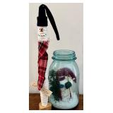 Sanna & Moore Moose - 18.5 in tall Christmas Decor Lot with Santa & Snowman