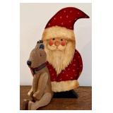 Sanna & Moore Moose - 18.5 in tall Christmas Decor Lot with Santa & Snowman