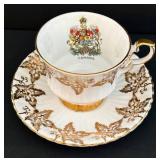 Vintage Four China Teacup & Saucer Sets including Royal Windsor Fine Bone China