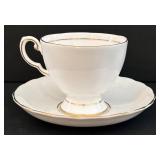 Vintage Four China Teacup & Saucer Sets including Royal Windsor Fine Bone China
