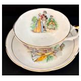 Vintage Four China Teacup & Saucer Sets including Royal Windsor Fine Bone China