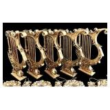 Vintage Victorian Style Christmas Ornaments Lot - Angels, Harps, Lace Balls & More