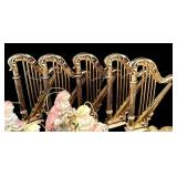 Vintage Victorian Style Christmas Ornaments Lot - Angels, Harps, Lace Balls & More