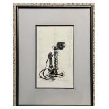 Set of Four Automatic Electric & American Electric Vintage Telephone Art Prints