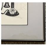 Set of Four Automatic Electric & American Electric Vintage Telephone Art Prints