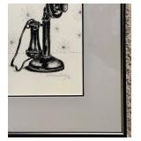 Set of Four Automatic Electric & American Electric Vintage Telephone Art Prints