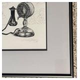 Set of Four Automatic Electric & American Electric Vintage Telephone Art Prints